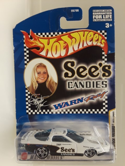 2004 Hot Wheels SEE'S CANDIES PROMO STEPHANIE WARN #7363 PRO STOCK FIREBIRD